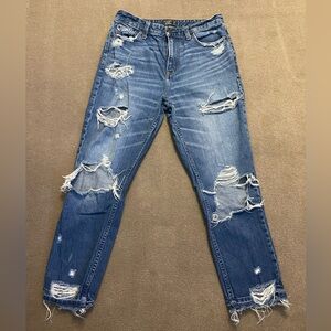 Abercrombie & Fitch Annie High Rise Girlfriend Jeans Size 28 (6) Regular